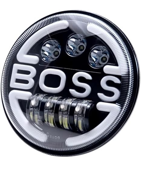 BOSS LED Headlight for Royal enfield Bullet classic-350, Classic-500, Bullet Electra, DRL and Turn Signal